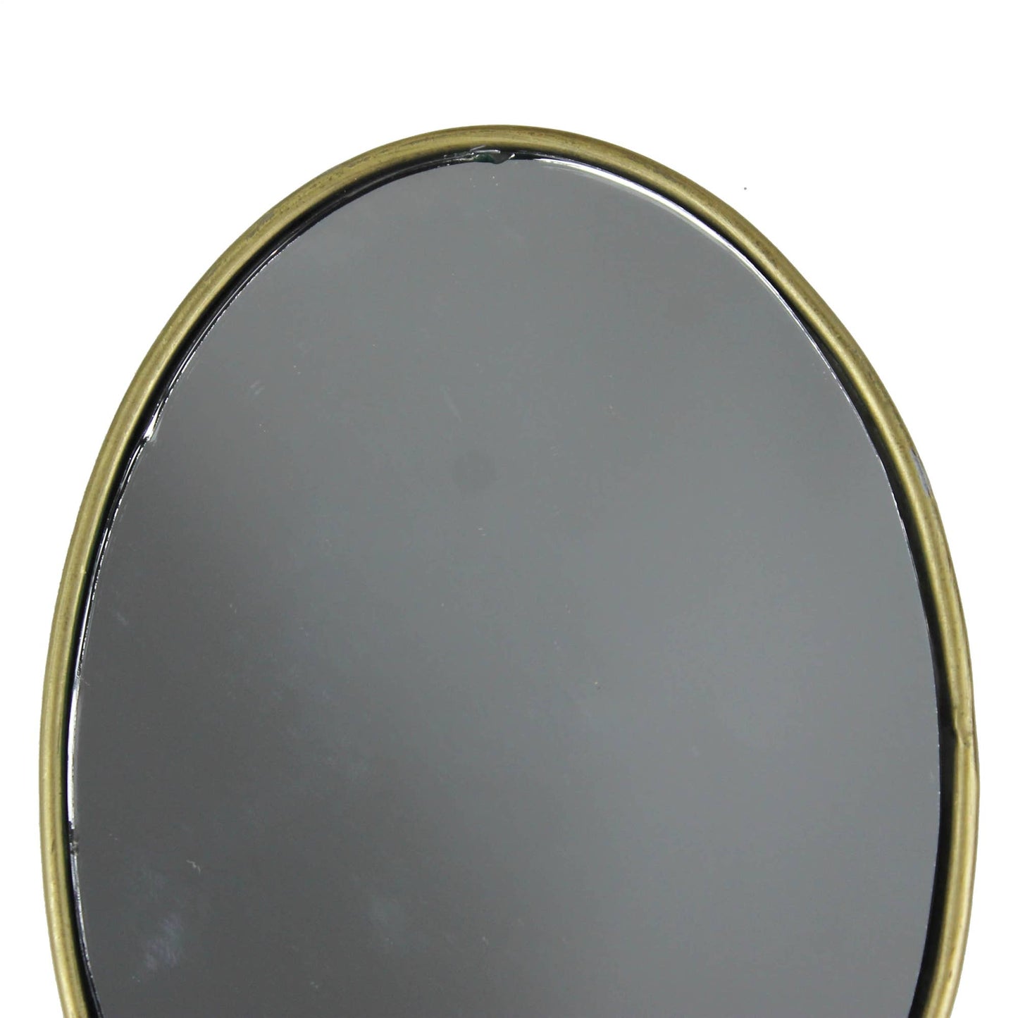 Found Lena Brass Oval Hand Mirror
