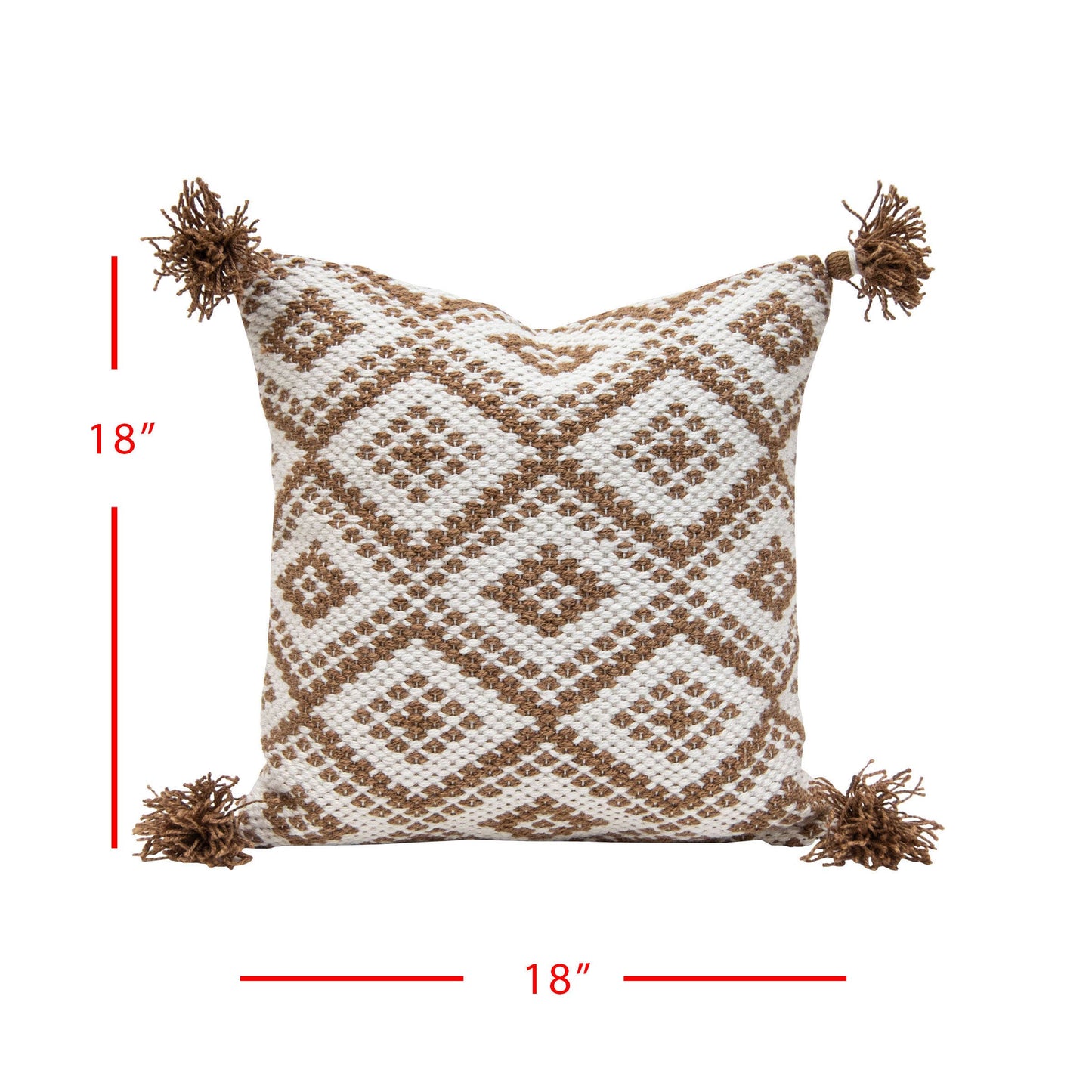 Rook Brown Geo Outdoor Indoor Pillow 18x18