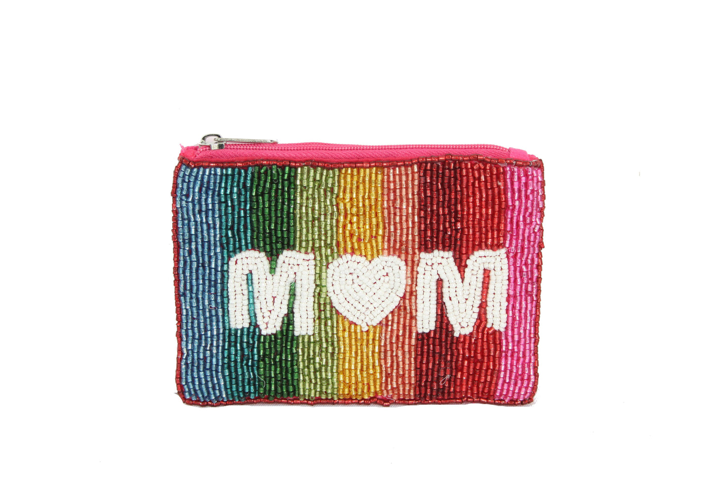 MOM beaded Theme Coin Purse