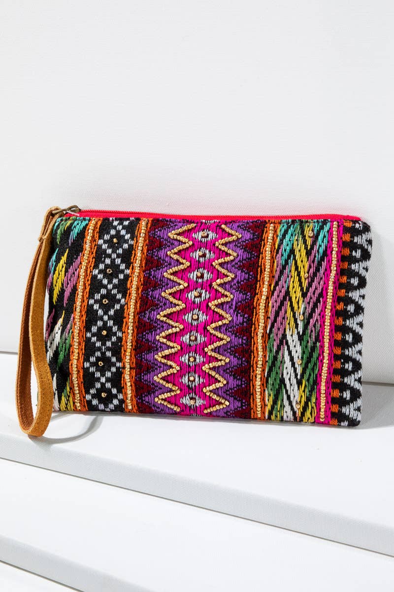 Anais Handmade Patterned Clutch