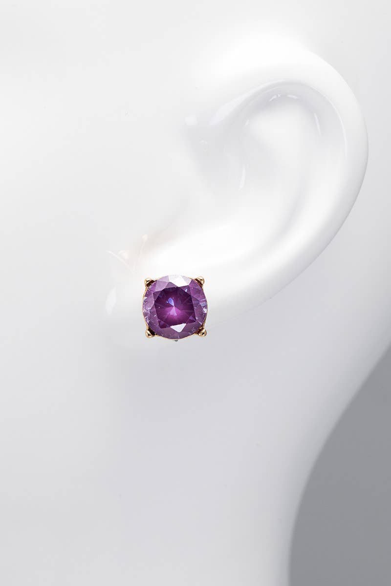 Peach Cubic Zirconia Earrings