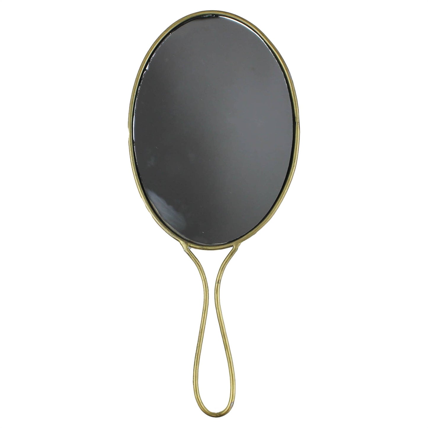 Found Lena Brass Oval Hand Mirror
