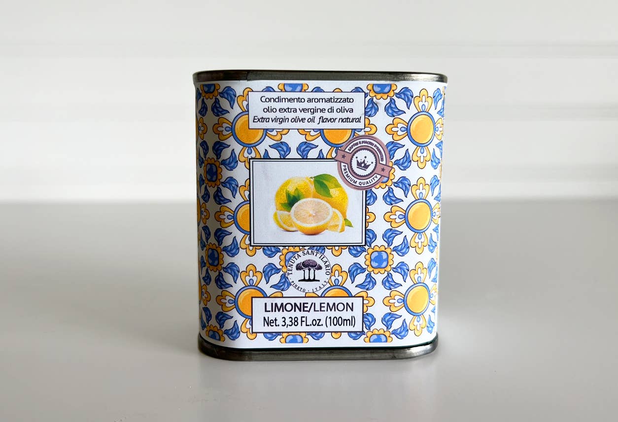 Italian Infused Extra Virgin Olive Oil in Tin - Lemon