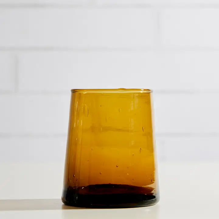 Moroccan Cone Amber Glassware
