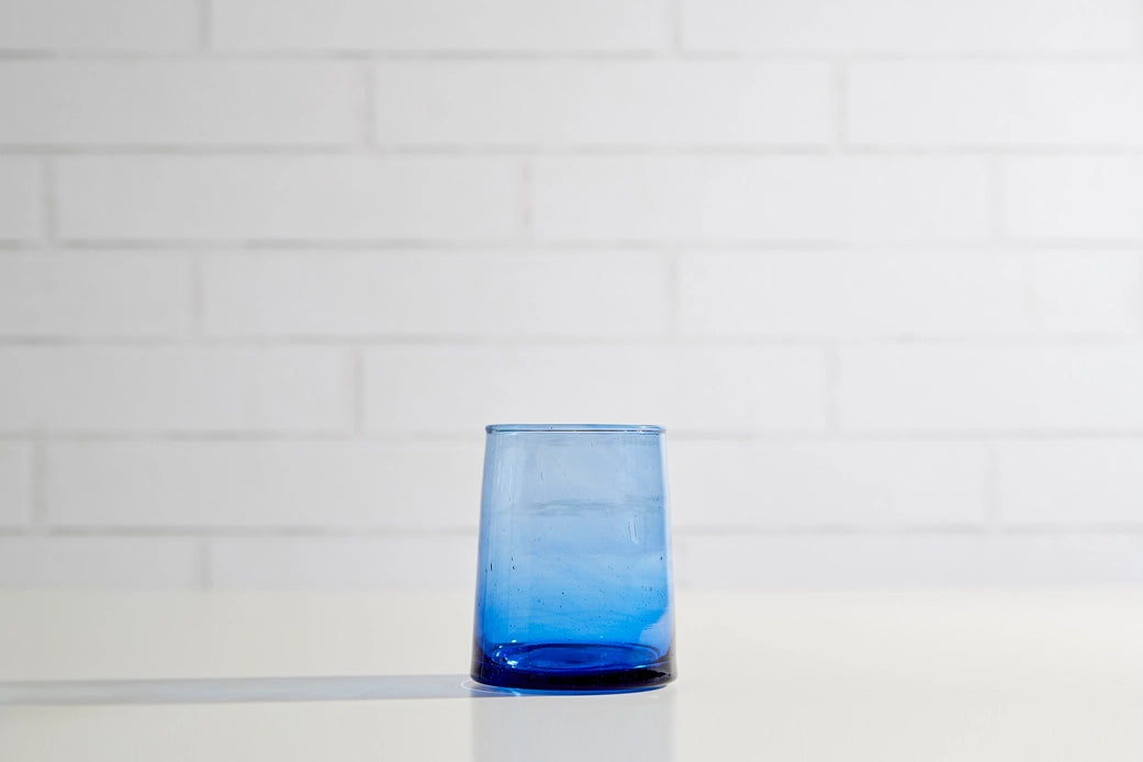 Moroccan Cone Blue Glassware