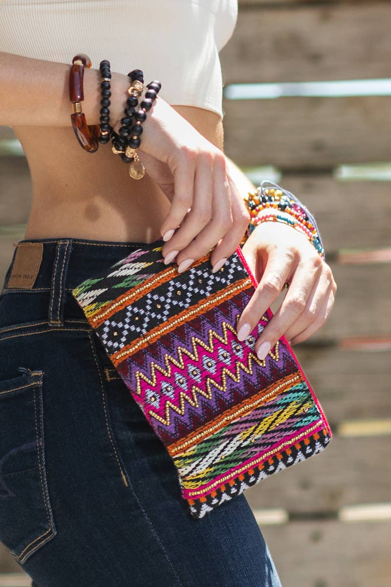 Anais Handmade Patterned Clutch