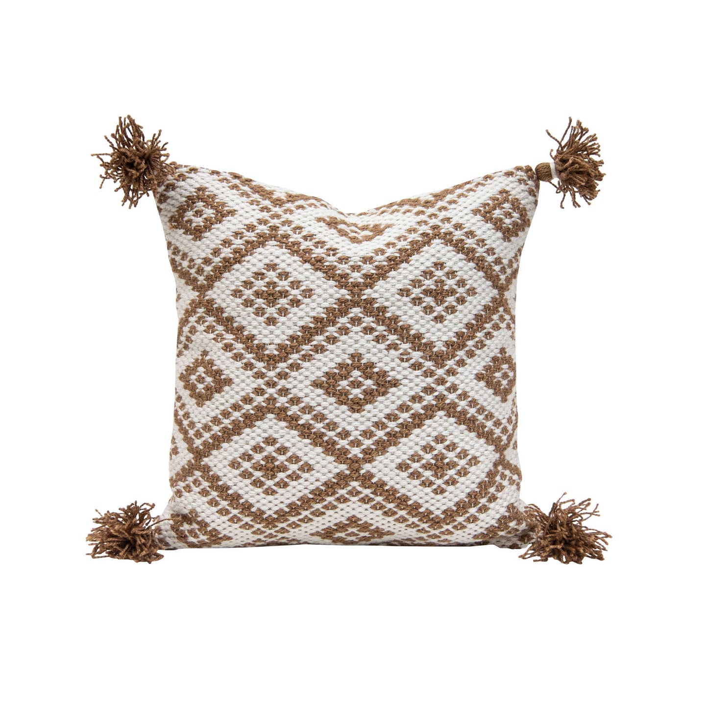 Rook Brown Geo Outdoor Indoor Pillow 18x18