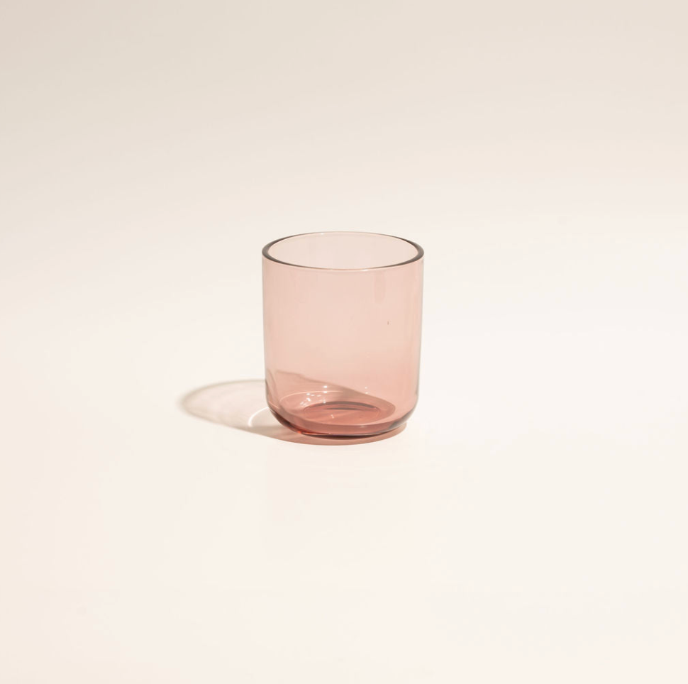 8 oz Transparent Pink Candle Jar