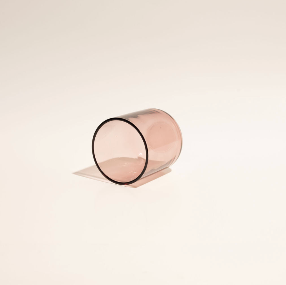 8 oz Transparent Pink Candle Jar