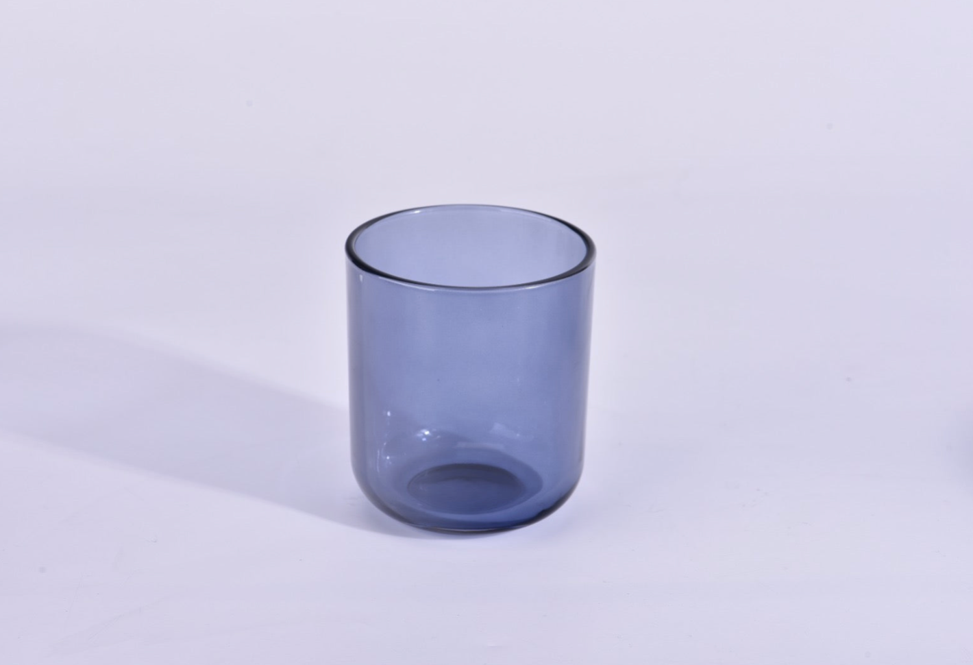 8 oz Transparent Storm Blue Candle Jar